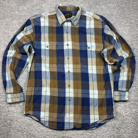 Eddie Bauer Other - Eddie Bauer Shirt Mens Medium Button Up Plaid Flannel Classic Casual Country